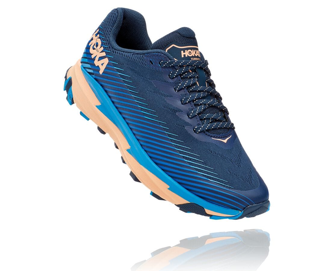 Hoka One One Torrent 2 South Africa - Womens Trail Running Shoes - Indigo / Apricot,PYBIR-2165